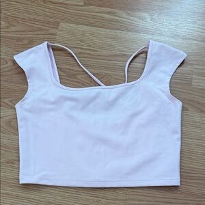 wild fable light pink strappy cropped tank